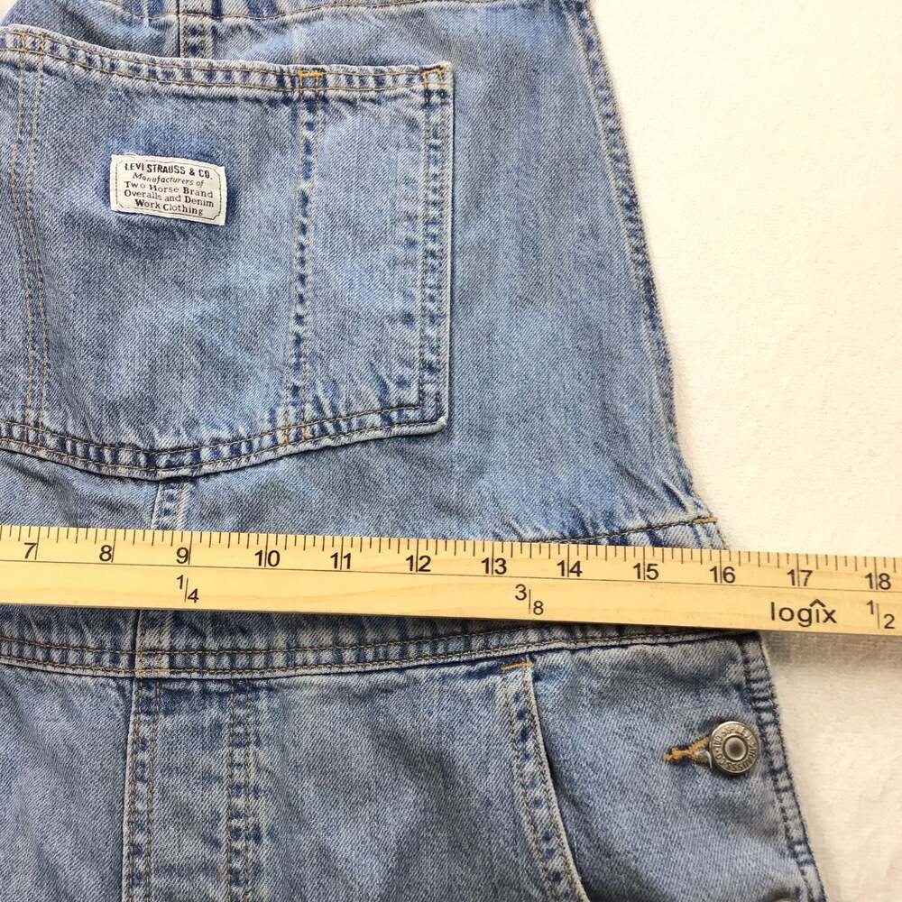 Levi's Womens Vintage Style Denim Shortalls Large Retro 90s Carpenter - Picture 5 of 13